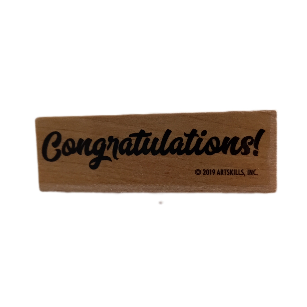 Congratulations Rubber Stamp